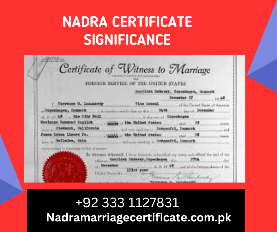 NADRA Certificate Significance 2
