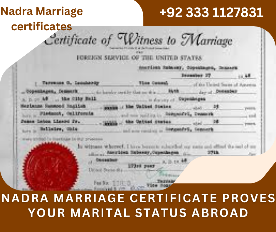  NADRA Marriage Certificate